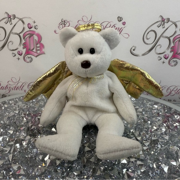 Ty Other - Ty beanie babies halo ii 2 White Angel Bear with Gold Wings